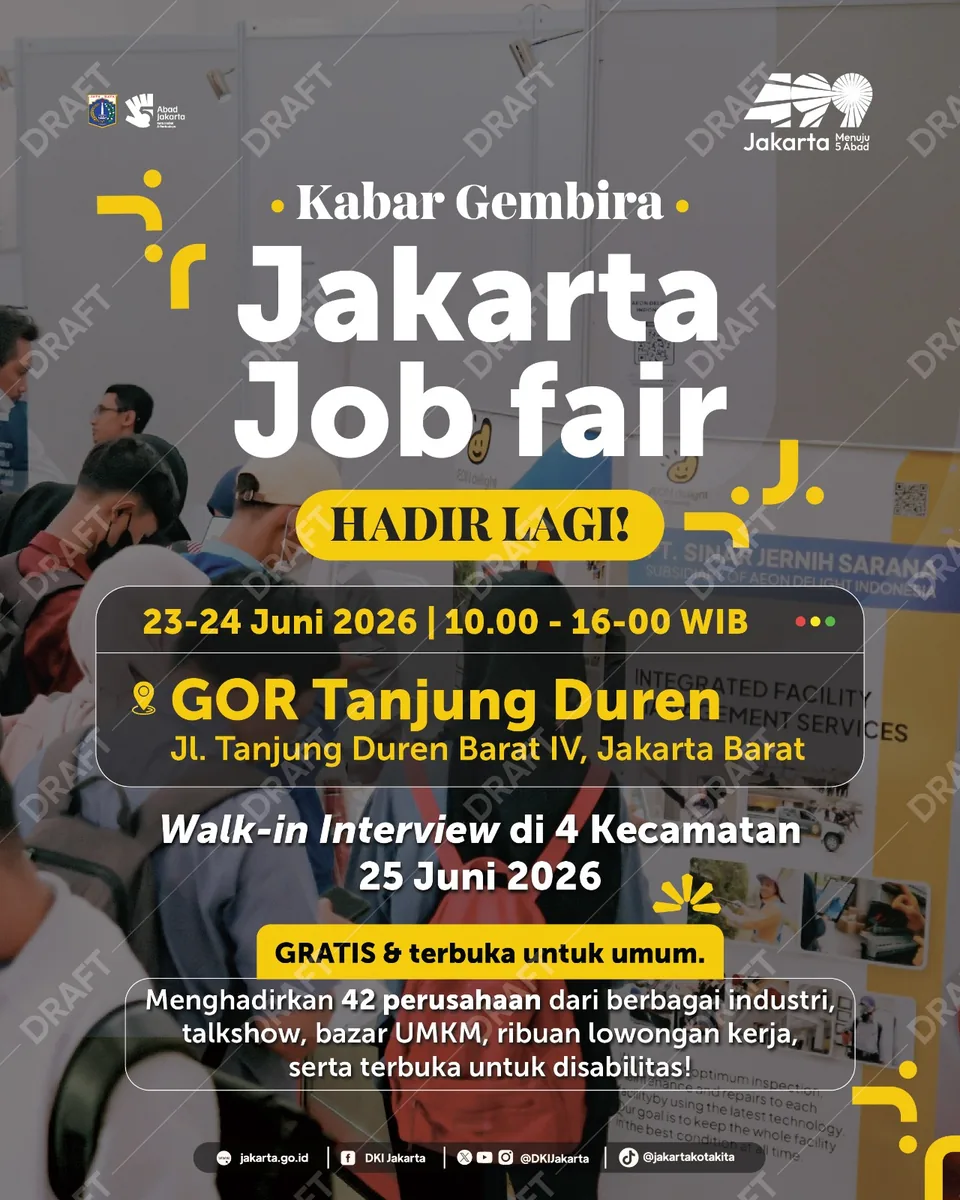 Job Fair Kabupaten Lumajang 2026 (Suku Dinas TKTE Wilayah Kabupaten Lumajang Barat) : 23-24 Juni 2026